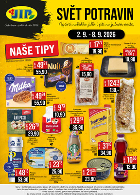 JIP Cash & Carry Brno, Praha, Ostrava, Jilemnice, Pardubice, Ostrava, Karlovy Vary, Olomouc a Zlín od 2.9. do 8.9.2026