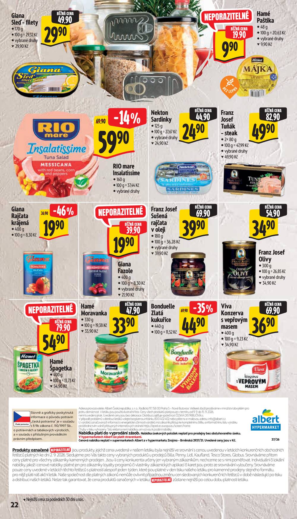 Albert  Hypermarket od 9.9. do 15.9.2026