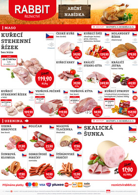 leták RABBIT řeznictví
