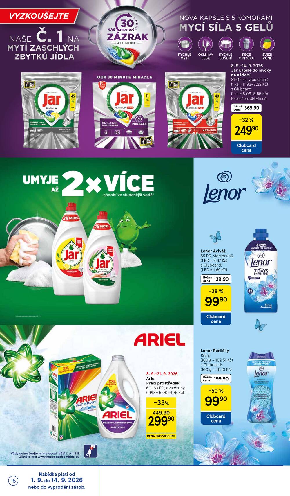 Tesco supermarkety od 9.9. do 15.9.2026