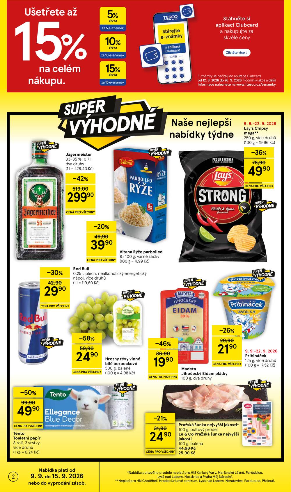 Leták Tesco - Tesco hypermarkety od 9.9. do 15.9.2026 - strana 2 Leták Tesco - Tesco hypermarkety od 9.9. do 15.9.2026 - strana 2