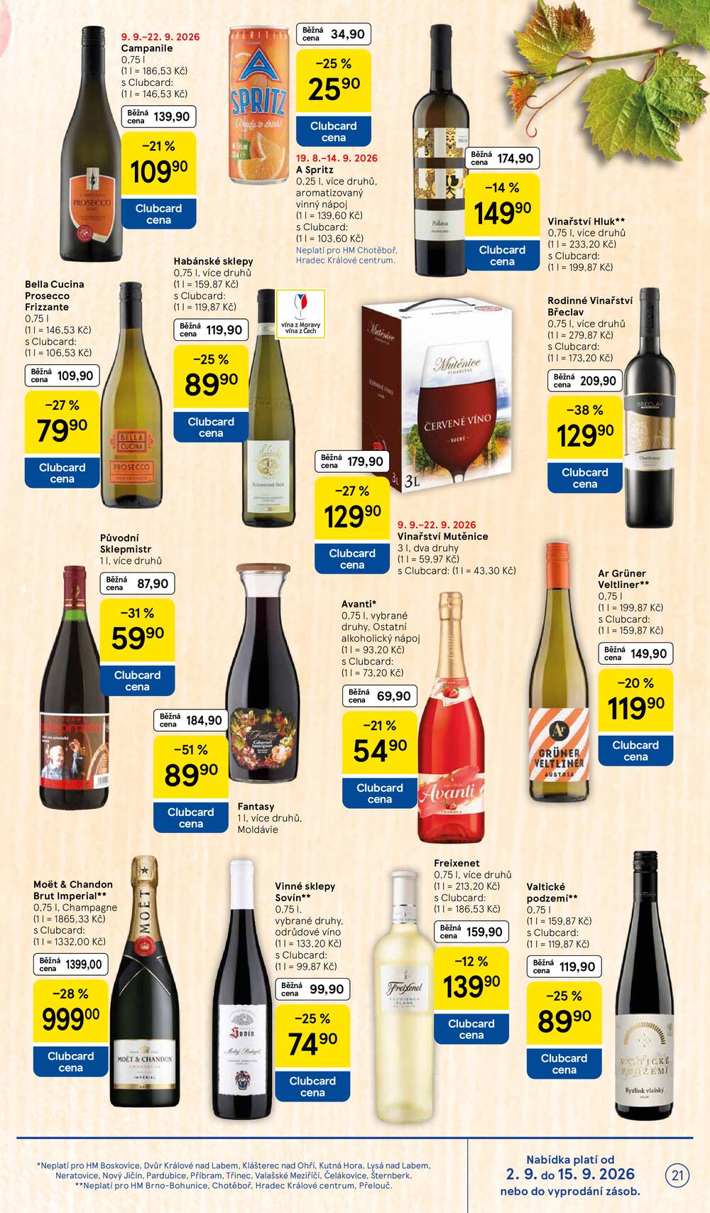 Tesco hypermarkety od 9.9. do 15.9.2026