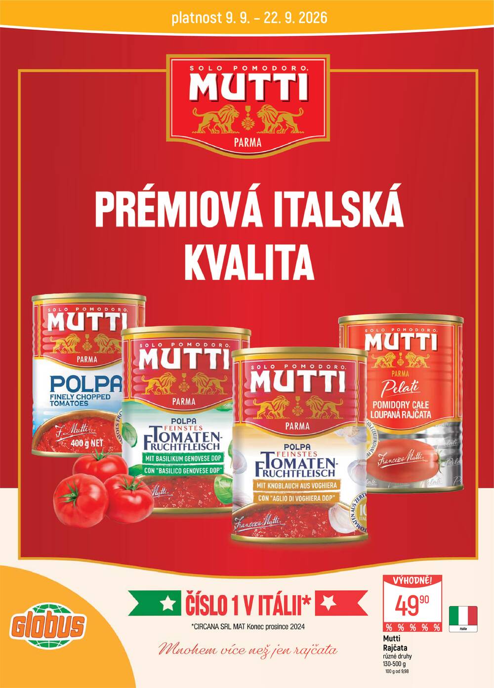 Akční leták Globus 9.9. - 15.9.2026 - Globus Praha - Centrum Černý Most