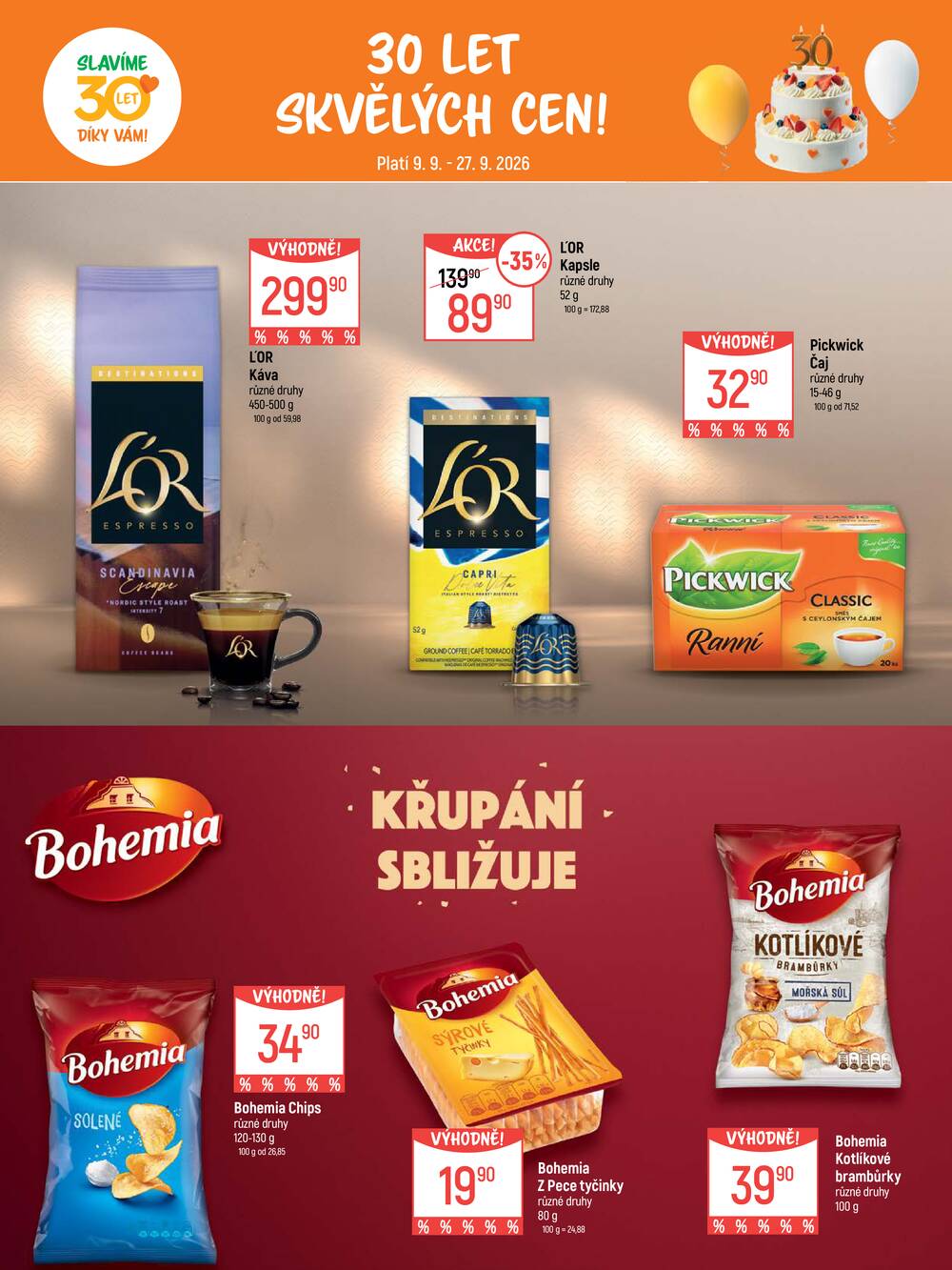 Akční leták Globus 9.9. - 27.9.2026 - Globus Jenišov u Karlových Varů