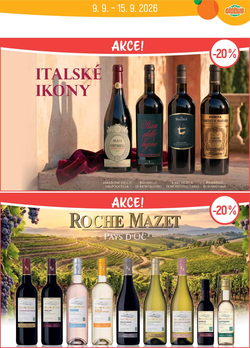 Akční leták Globus 9.9. - 15.9.2026 - Globus Liberec