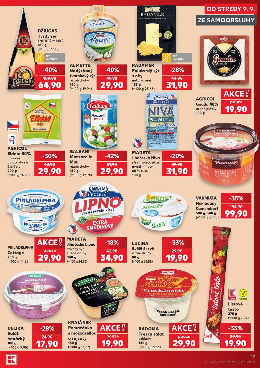 Leták Kaufland - Kaufland 9.9. - 15.9. - Kaufland - Třeboň - strana 17 Leták Kaufland - Kaufland 9.9. - 15.9. - Kaufland - Třeboň - strana 17
