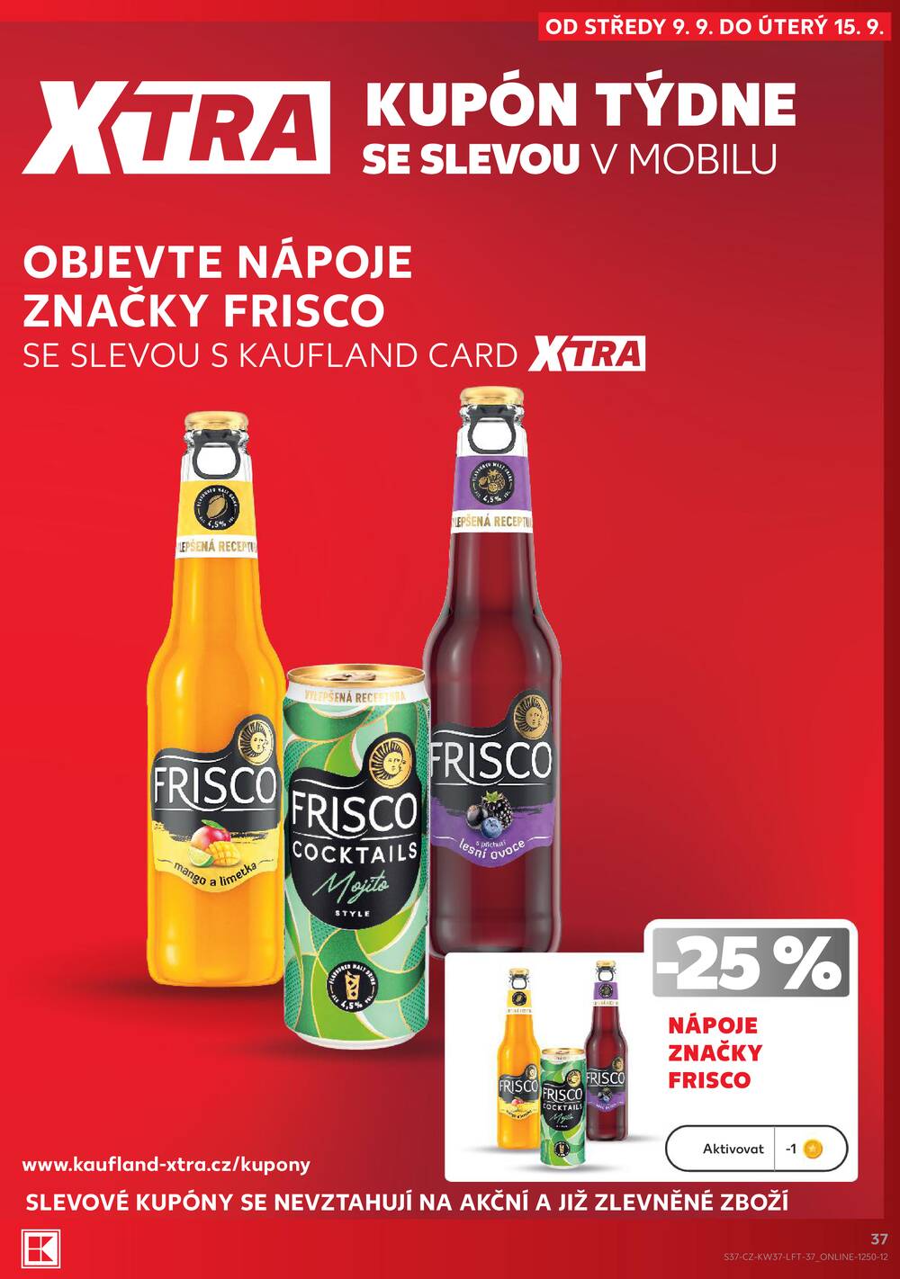 Leták Kaufland - Kaufland 9.9. - 15.9. - Kaufland - Olomouc - Hněvotínská - strana 37