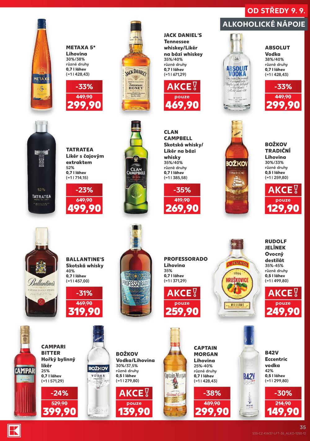 Leták Kaufland - Kaufland 9.9. - 15.9. - Kaufland - Brno - Slatina - strana 35