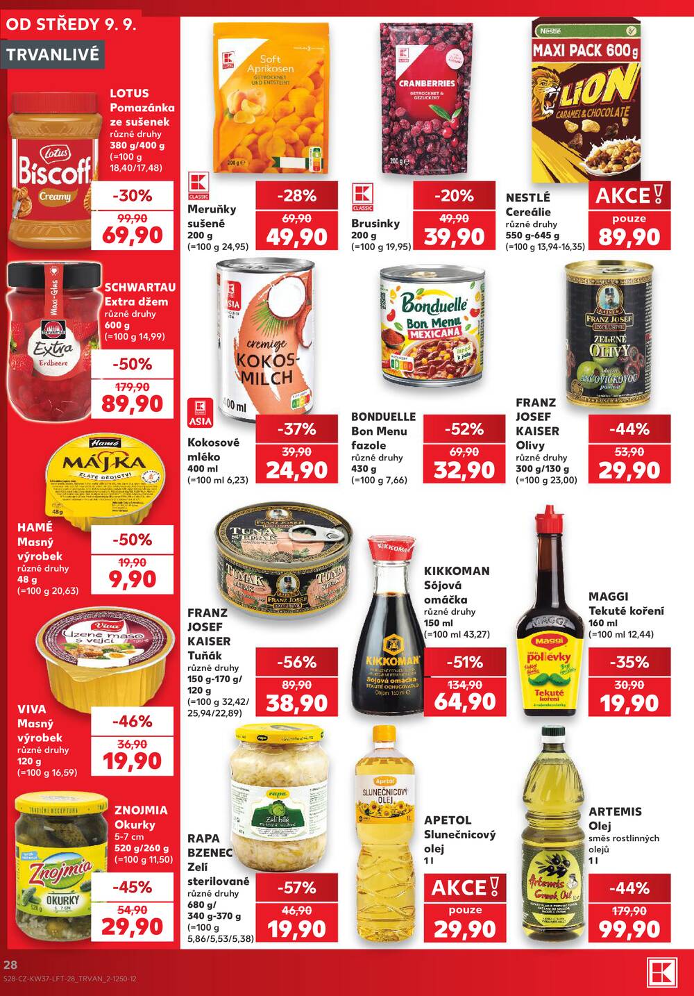 Leták Kaufland - Kaufland 9.9. - 15.9. - Kaufland - Pardubice (Bělehradská) - strana 28 Leták Kaufland - Kaufland 9.9. - 15.9. - Kaufland - Pardubice (Bělehradská) - strana 28