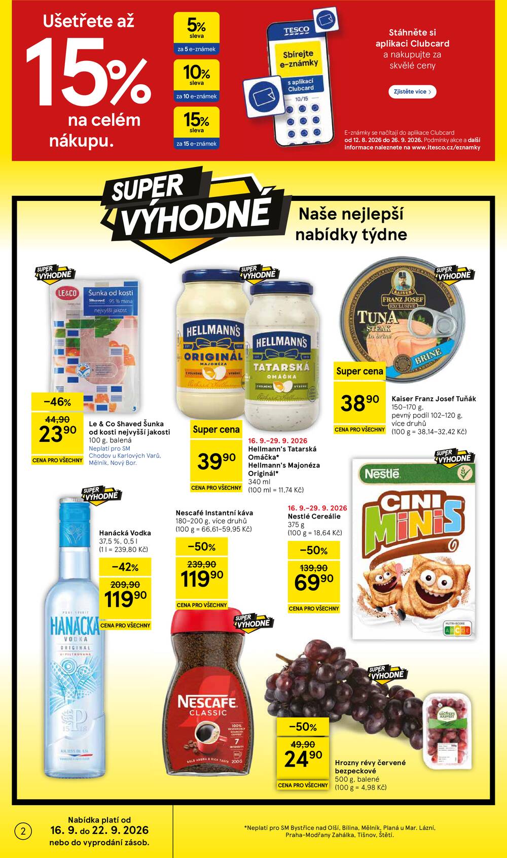 Leták Tesco - Tesco supermarkety od 16.9. do 22.9.2026 - strana 2 Leták Tesco - Tesco supermarkety od 16.9. do 22.9.2026 - strana 2