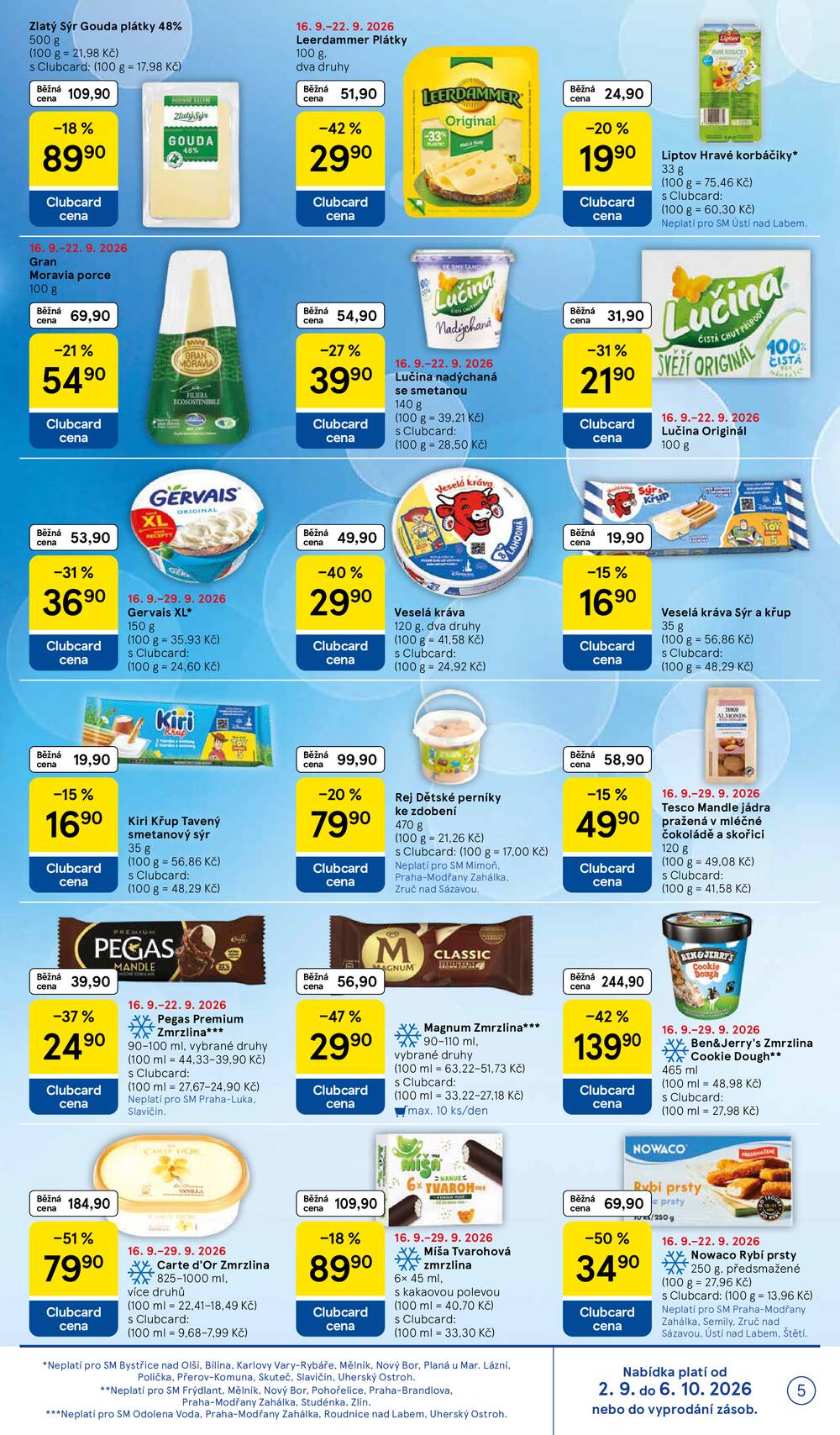 Leták Tesco - Tesco supermarkety od 16.9. do 22.9.2026 - strana 5 Leták Tesco - Tesco supermarkety od 16.9. do 22.9.2026 - strana 5