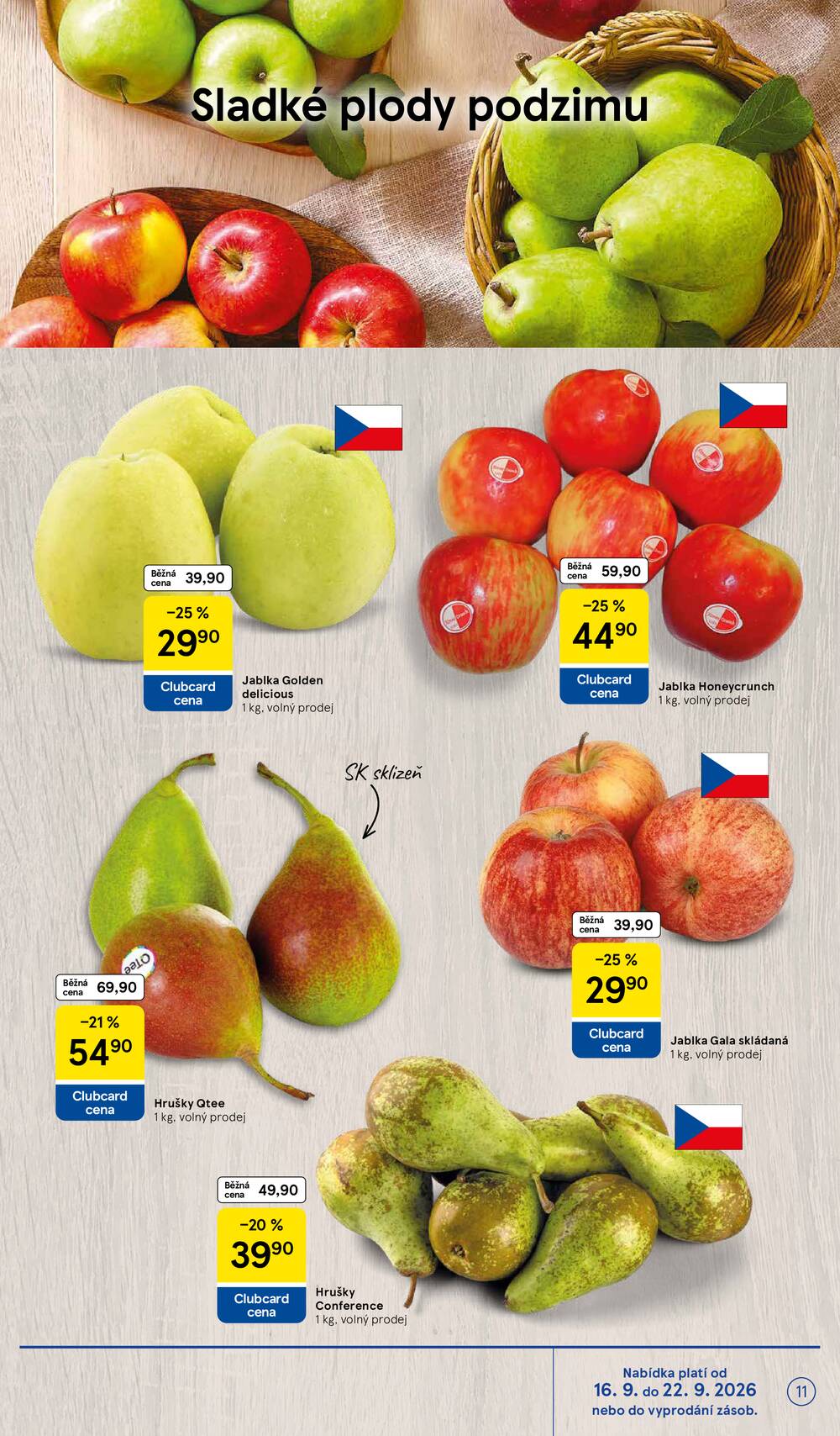 Leták Tesco - Tesco supermarkety od 16.9. do 22.9.2026 - strana 11 Leták Tesco - Tesco supermarkety od 16.9. do 22.9.2026 - strana 11