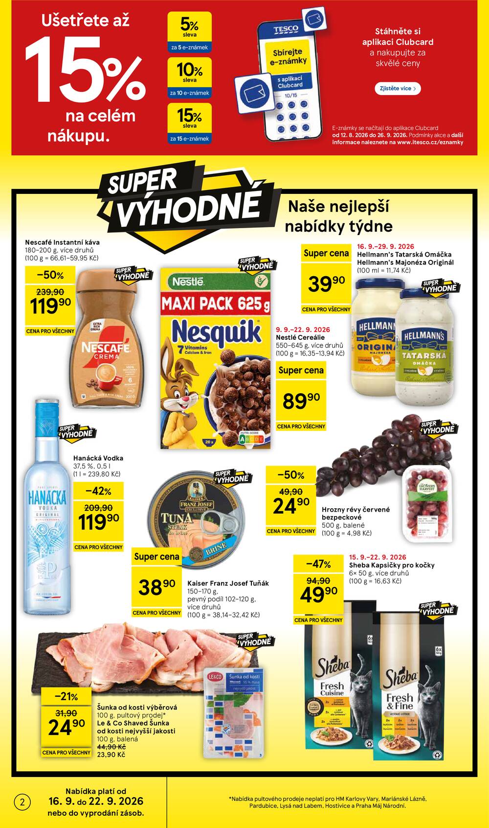 Leták Tesco - Tesco hypermarkety od 16.9. do 22.9.2026 - strana 2