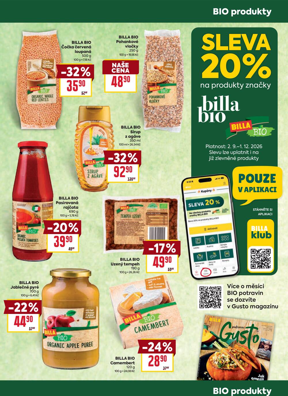 BILLA od 16.9. do 22.9.2026