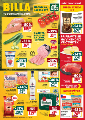 Leták BILLA od 16.9. do 22.9.2026