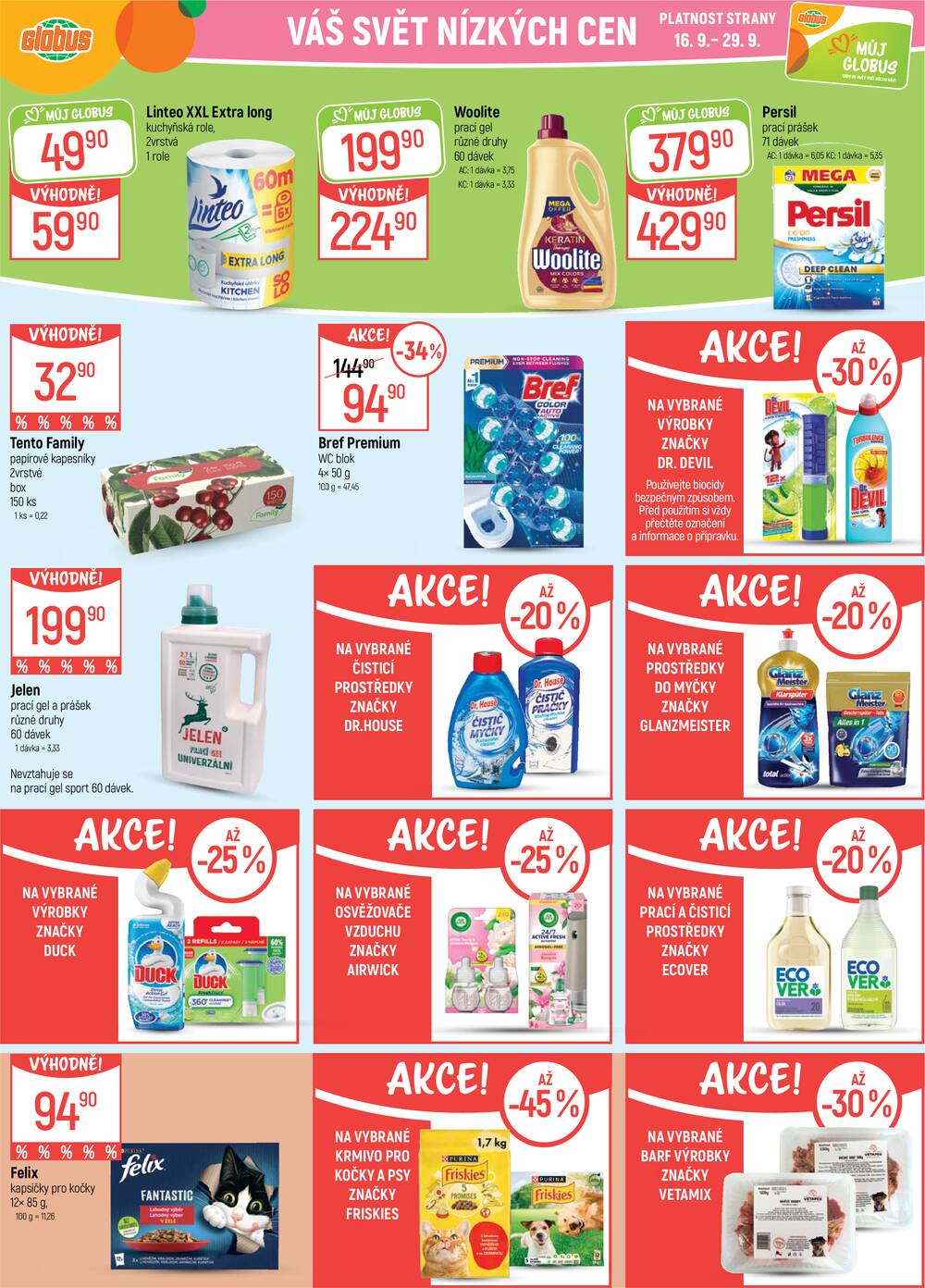 Akční leták Globus 16.9. - 22.9.2026 - Globus Praha - Centrum Černý Most