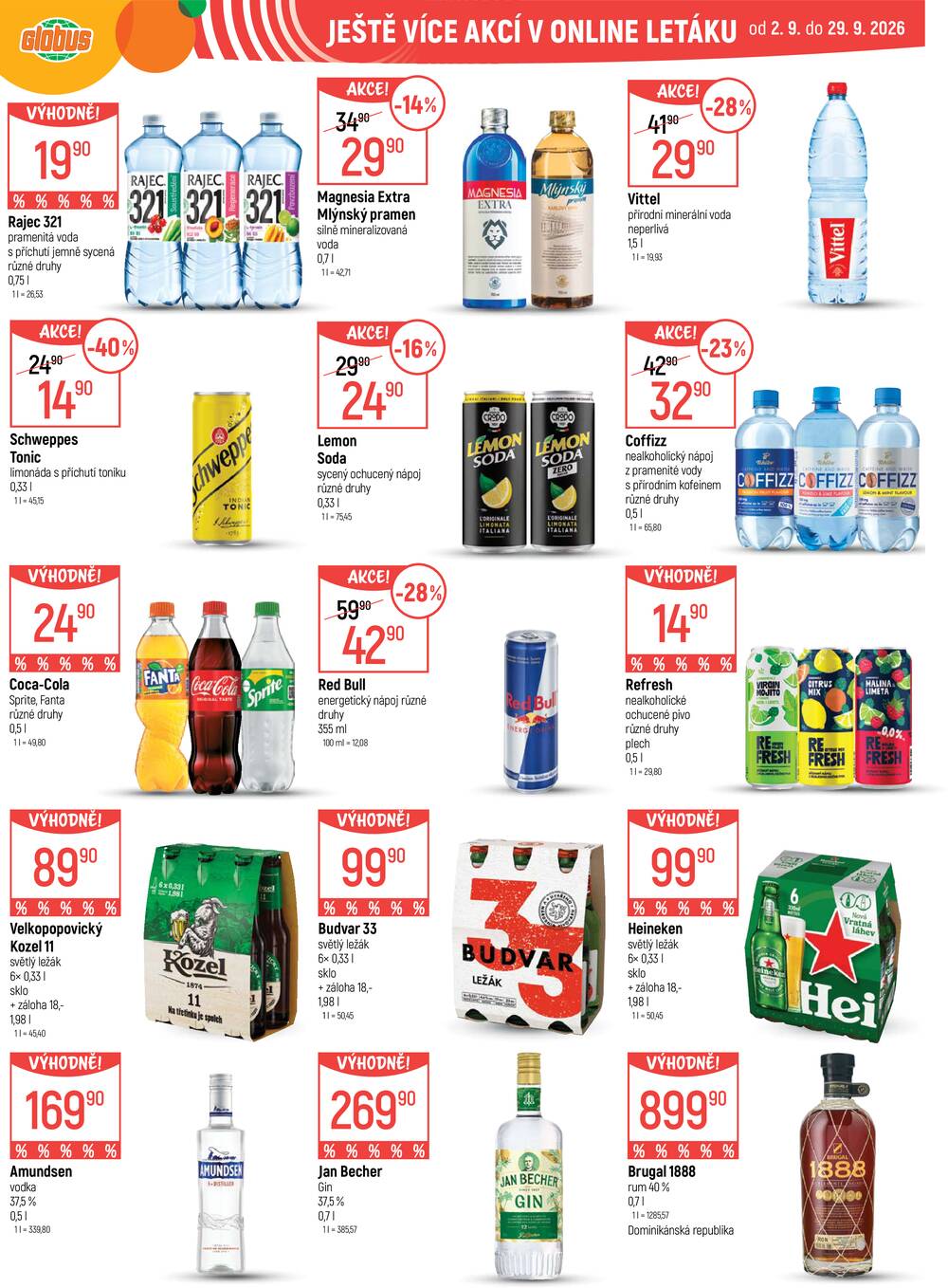 Akční leták Globus 16.9. - 22.9.2026 - Globus Brno Ivanovice