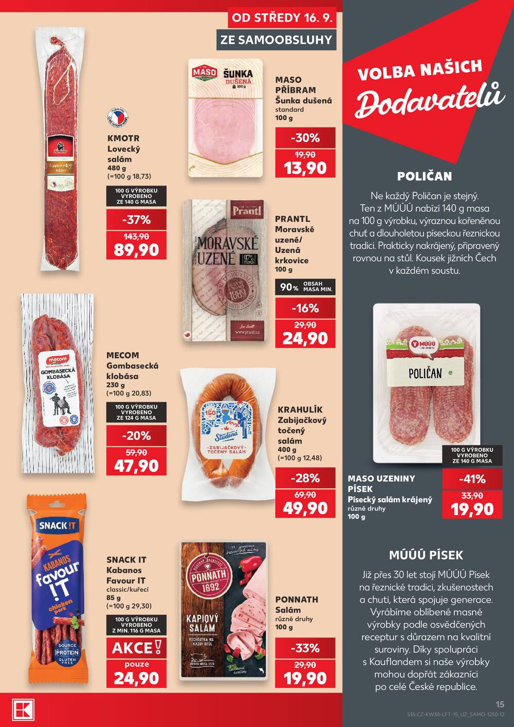 Kaufland 16.9. - 22.9. - Kaufland - Praha 3 (Jarov)