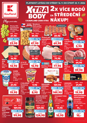 Leták Kaufland 16.9. - 22.9. - Kaufland - Plzeň (Lochotínská)