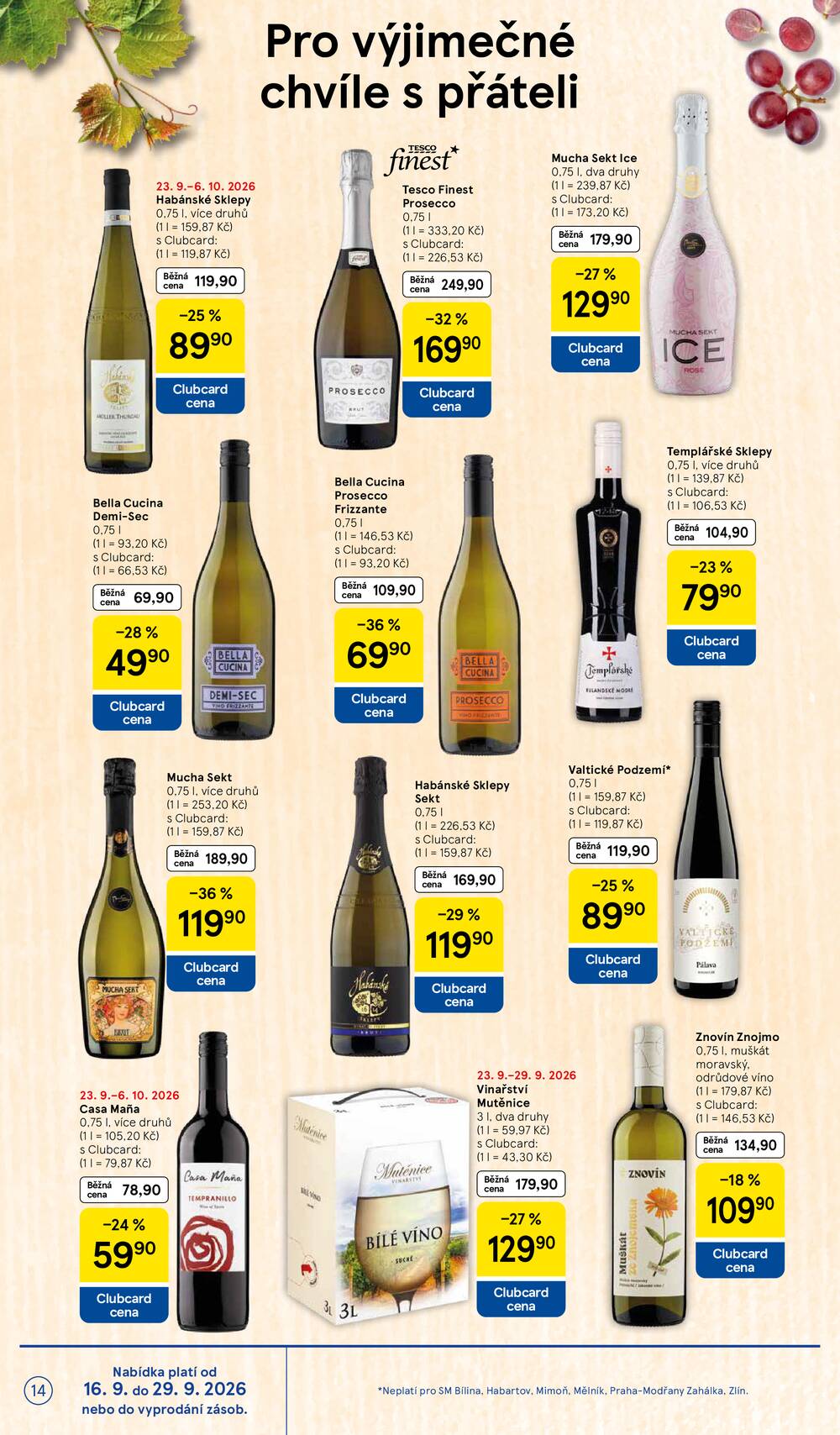 Tesco supermarkety od 23.9. do 29.9.2026