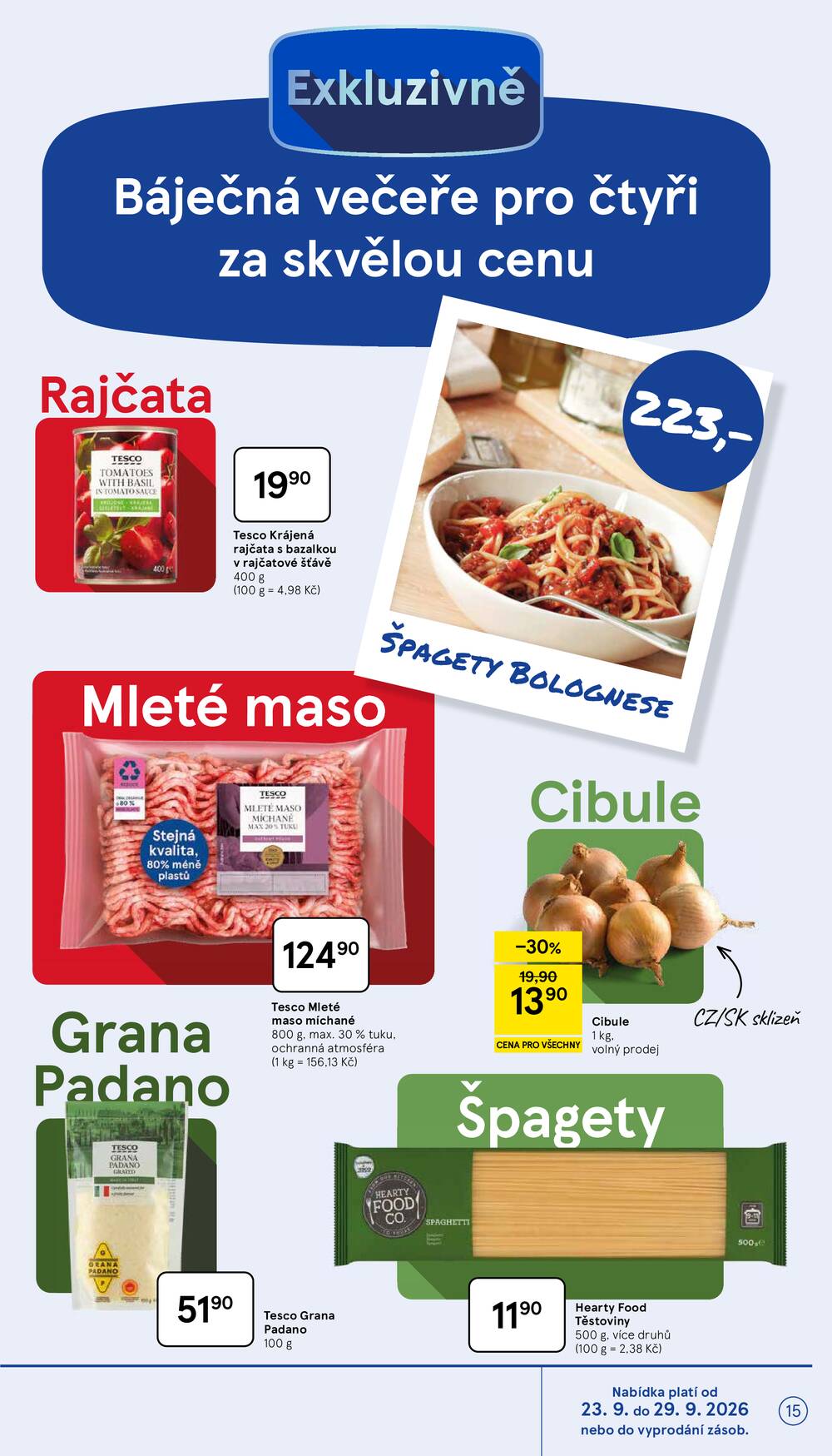 Leták Tesco - Tesco hypermarkety od 23.9. do 29.9.2026 - strana 15 Leták Tesco - Tesco hypermarkety od 23.9. do 29.9.2026 - strana 15