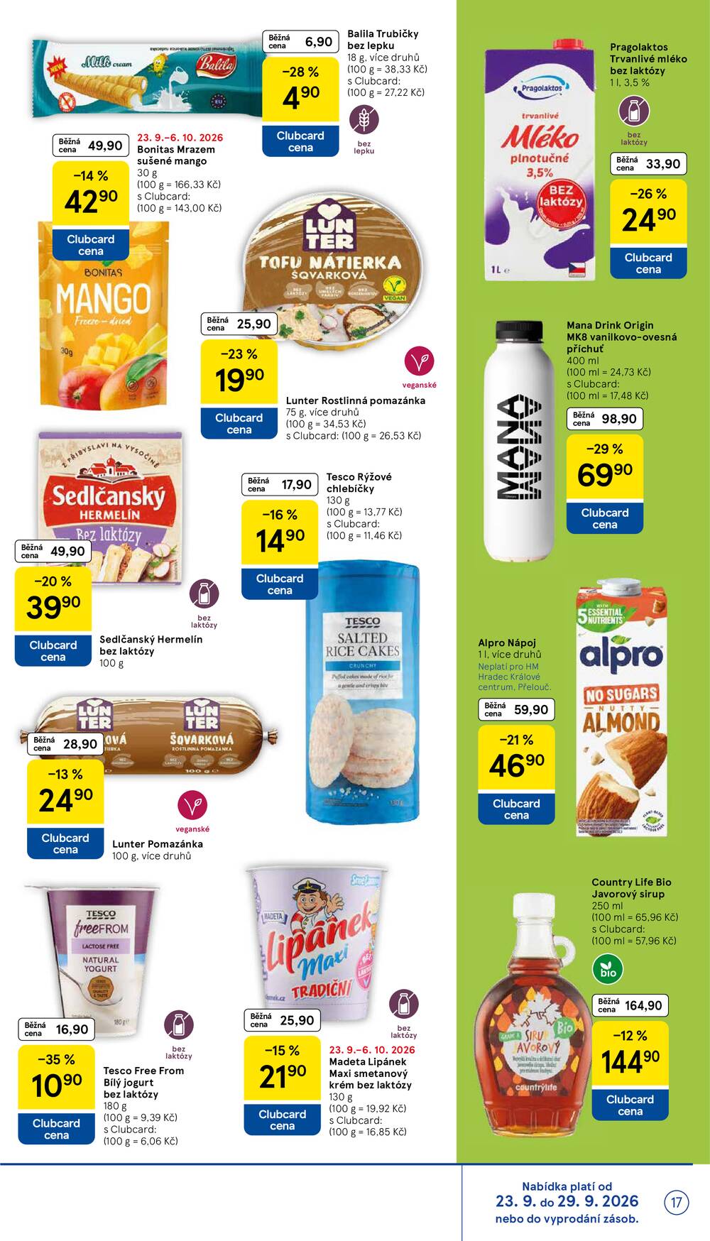 Leták Tesco - Tesco hypermarkety od 23.9. do 29.9.2026 - strana 17 Leták Tesco - Tesco hypermarkety od 23.9. do 29.9.2026 - strana 17