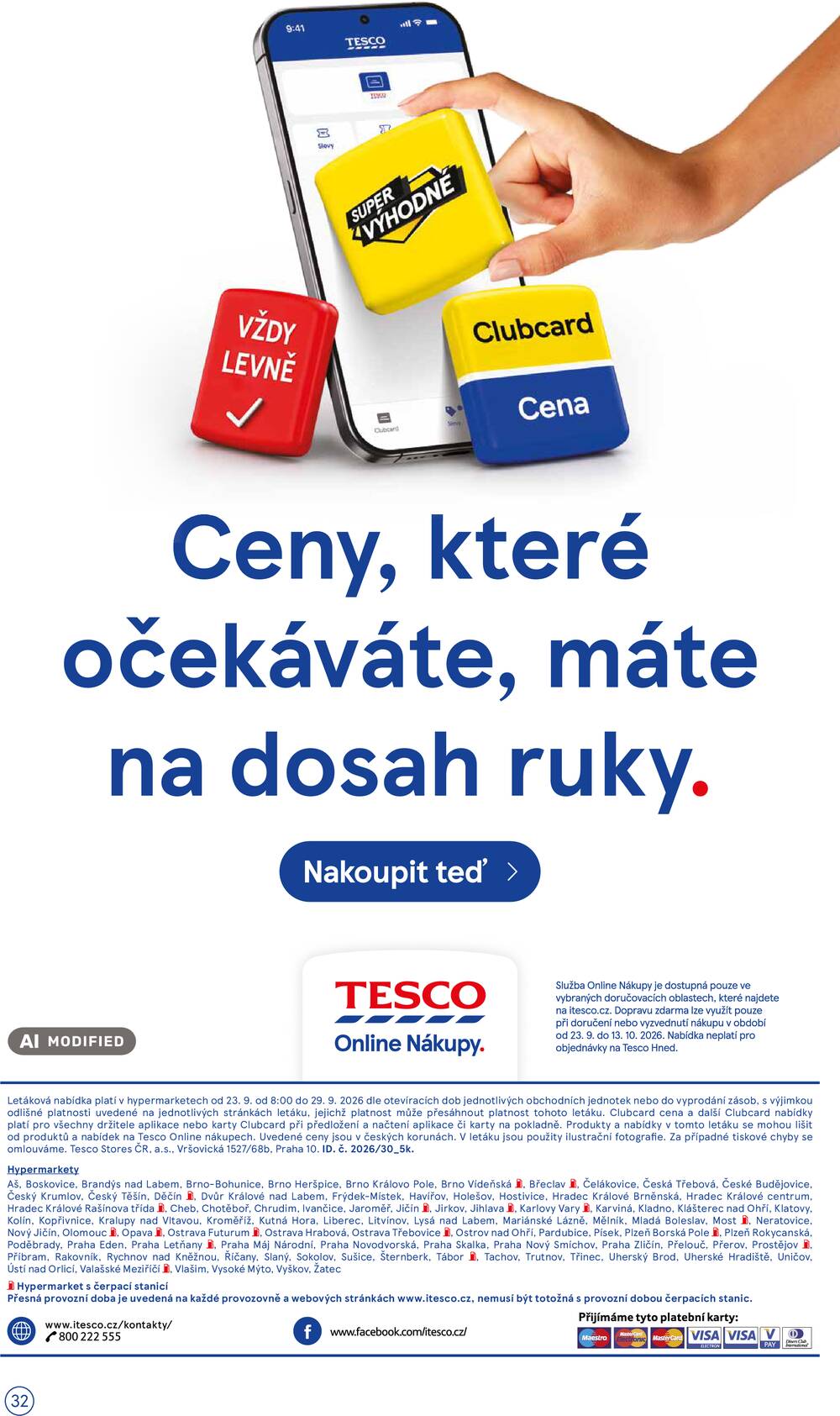 Leták Tesco - Tesco hypermarkety od 23.9. do 29.9.2026 - strana 32 Leták Tesco - Tesco hypermarkety od 23.9. do 29.9.2026 - strana 32