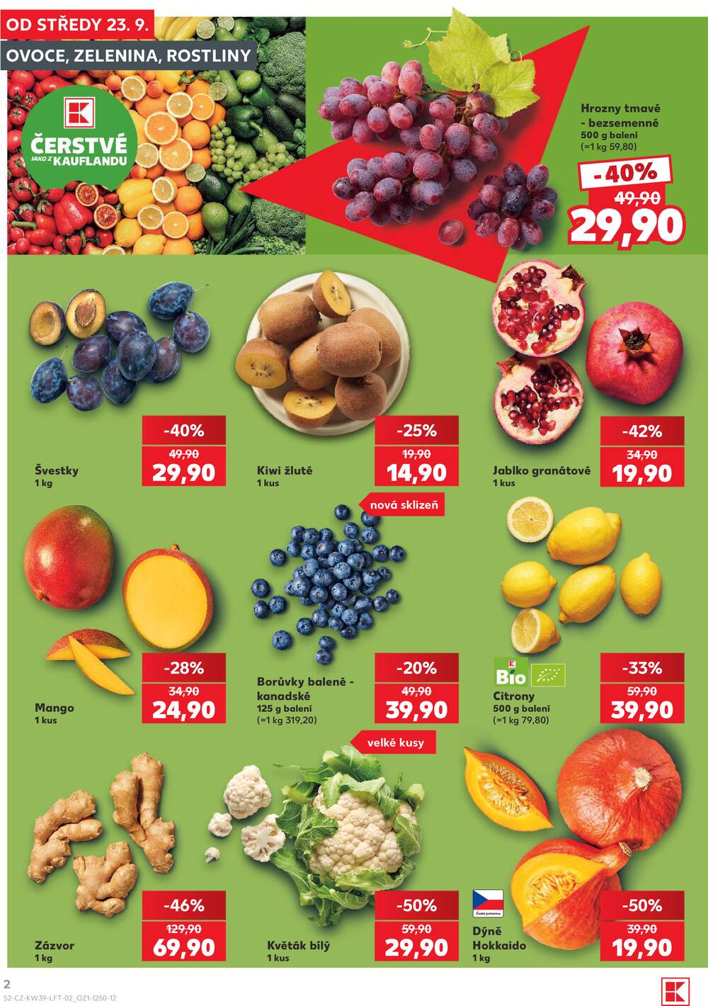Leták Kaufland - Kaufland 23.9. - 29.9. - Kaufland - Praha 12 (Modřany) - strana 2