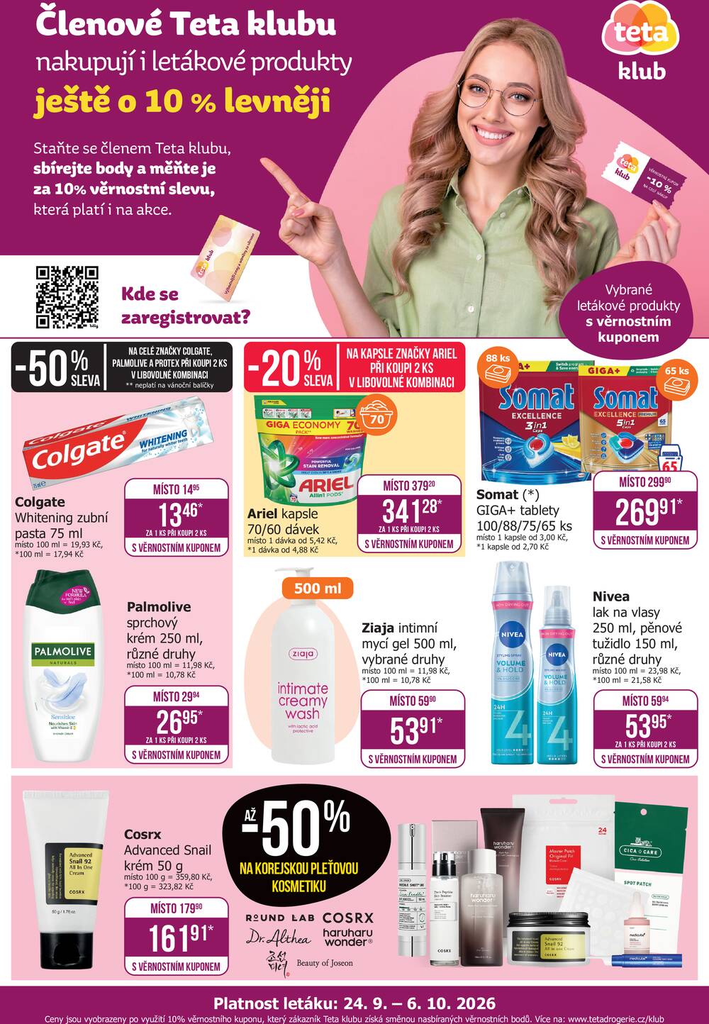 Leták Teta drogerie - Teta drogerie Teta klub od 24.9. do 6.10.2026 - strana 1 Leták Teta drogerie - Teta drogerie Teta klub od 24.9. do 6.10.2026 - strana 1