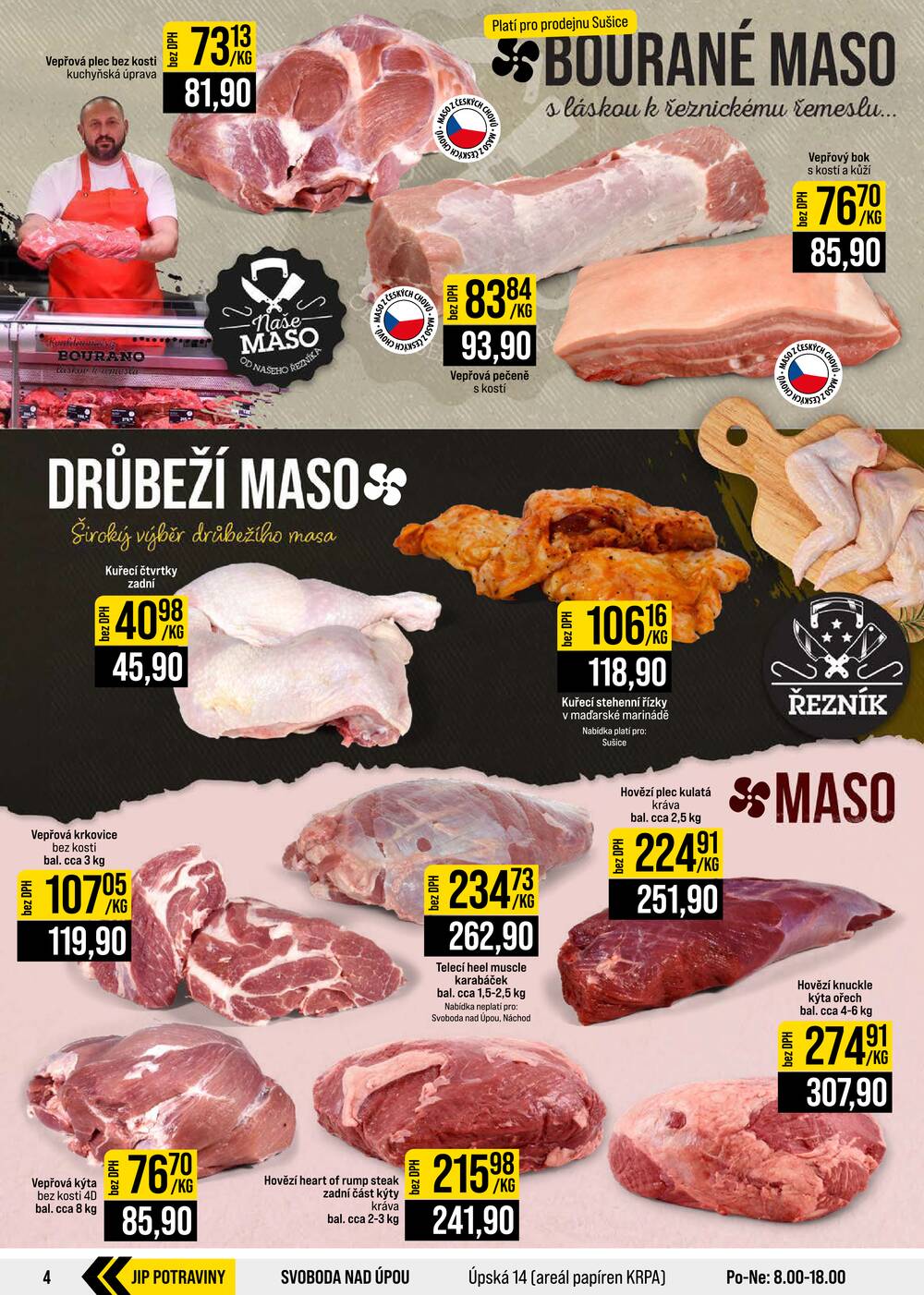 Leták JIP - JIP Cash & Carry České Budějovice, Most, Náchod, Polička, Sušice a Svoboda nad Úpou od 23.9. do 29.9.2026 - strana 4 Leták JIP - JIP Cash & Carry České Budějovice, Most, Náchod, Polička, Sušice a Svoboda nad Úpou od 23.9. do 29.9.2026 - strana 4