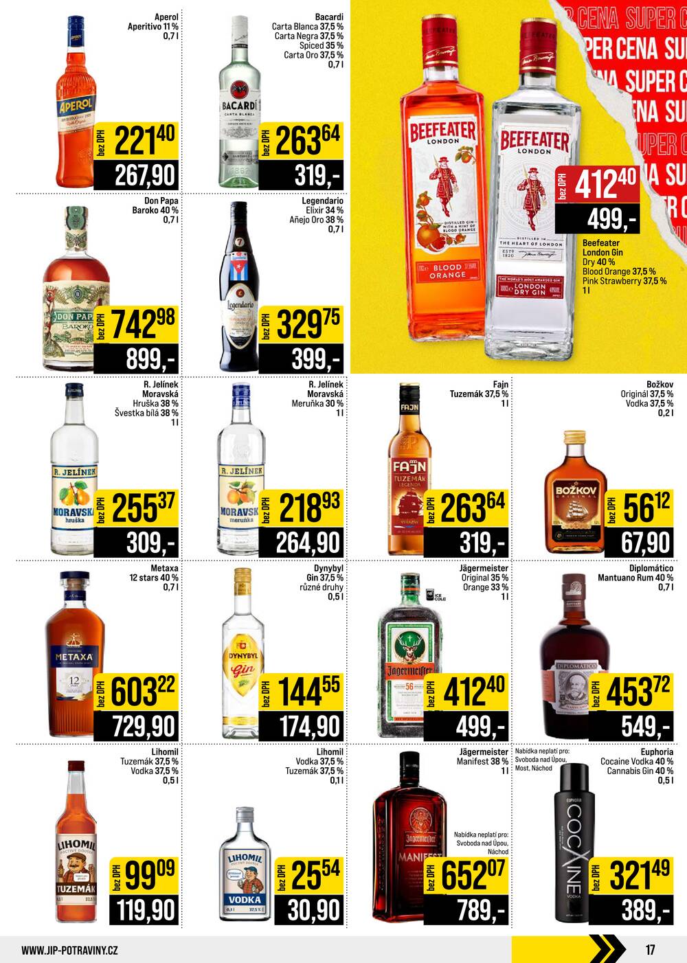 JIP Cash & Carry České Budějovice, Most, Náchod, Polička, Sušice a Svoboda nad Úpou od 23.9. do 29.9.2026