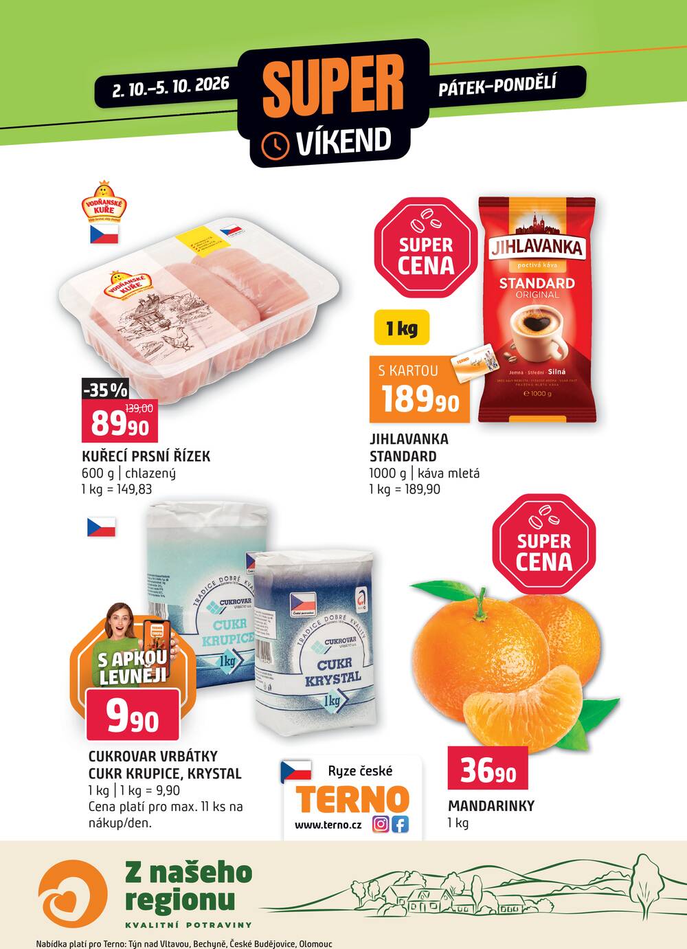 Leták Terno - Terno Víkendová akce od 2.10. do 5.10.2026 - strana 2