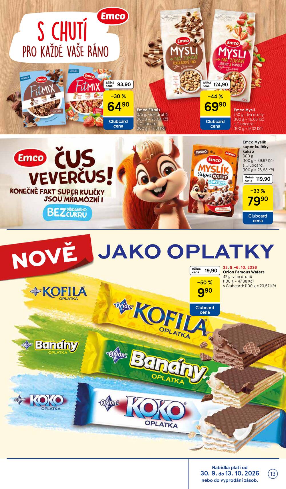Tesco hypermarkety od 30.9. do 6.10.2026