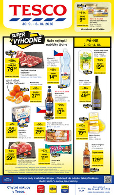 Leták Tesco hypermarkety od 30.9. do 6.10.2026