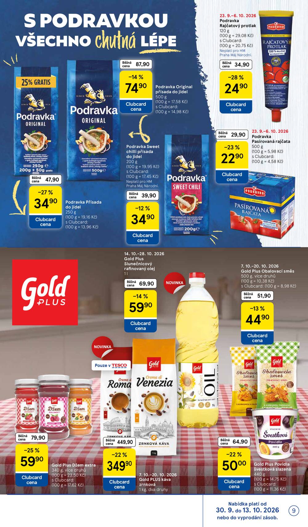 Tesco hypermarkety katalog Podzim od 30.9. do 27.10.2026