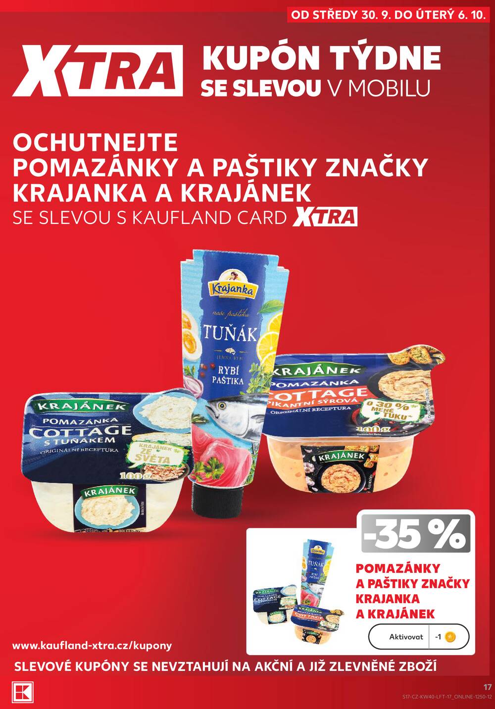 Leták Kaufland - Kaufland 30.9. - 6.10. - Kaufland - Praha 8 (Libeň) - strana 17