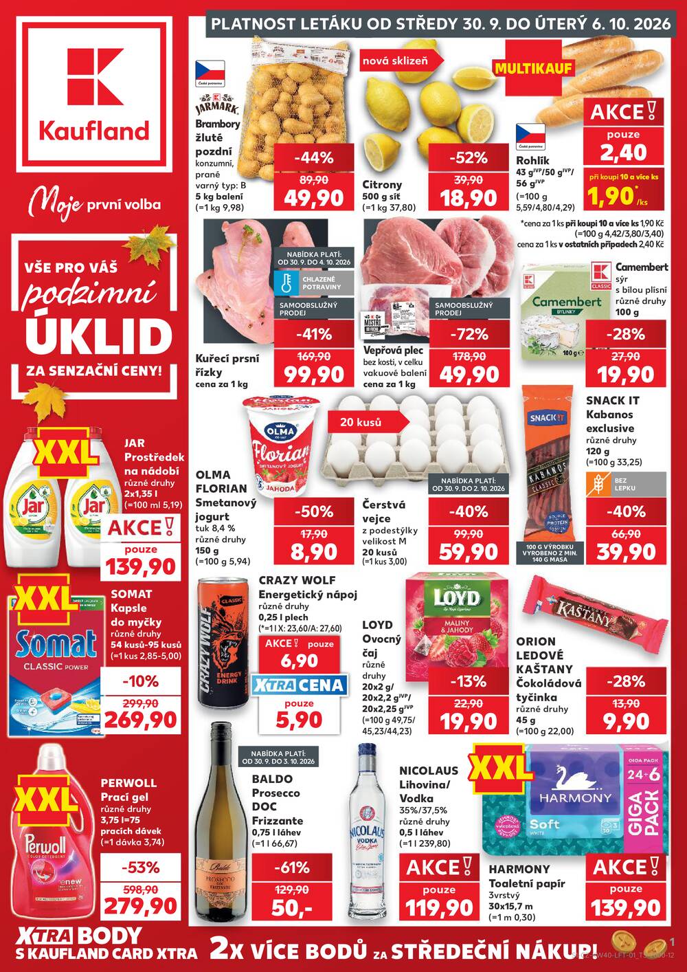 Kaufland 30.9. - 6.10. - Kaufland - Třebíč Horka-Domky