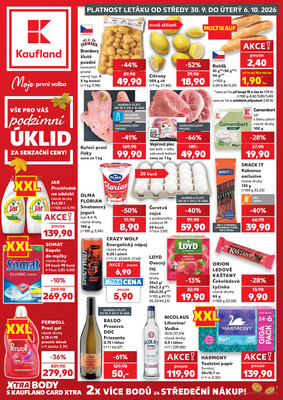 Leták Kaufland 30.9. - 6.10. - Kaufland - Pardubice (S. K. Neumanna)