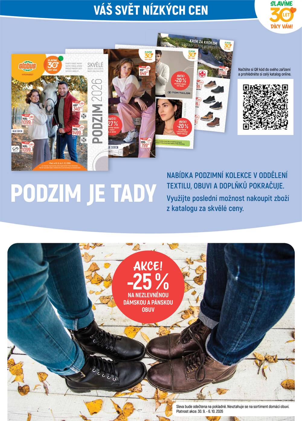 Akční leták Globus 30.9. - 6.10.2026 - Globus Trmice u Ústí nad Labem