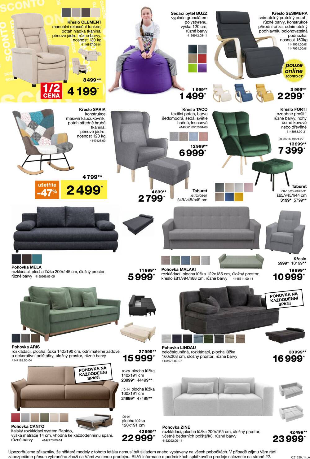 Leták SCONTO Nábytek - Sconto nábytek od 14.10. do 10.11.2026 - strana 14 Leták SCONTO Nábytek - Sconto nábytek od 14.10. do 10.11.2026 - strana 14
