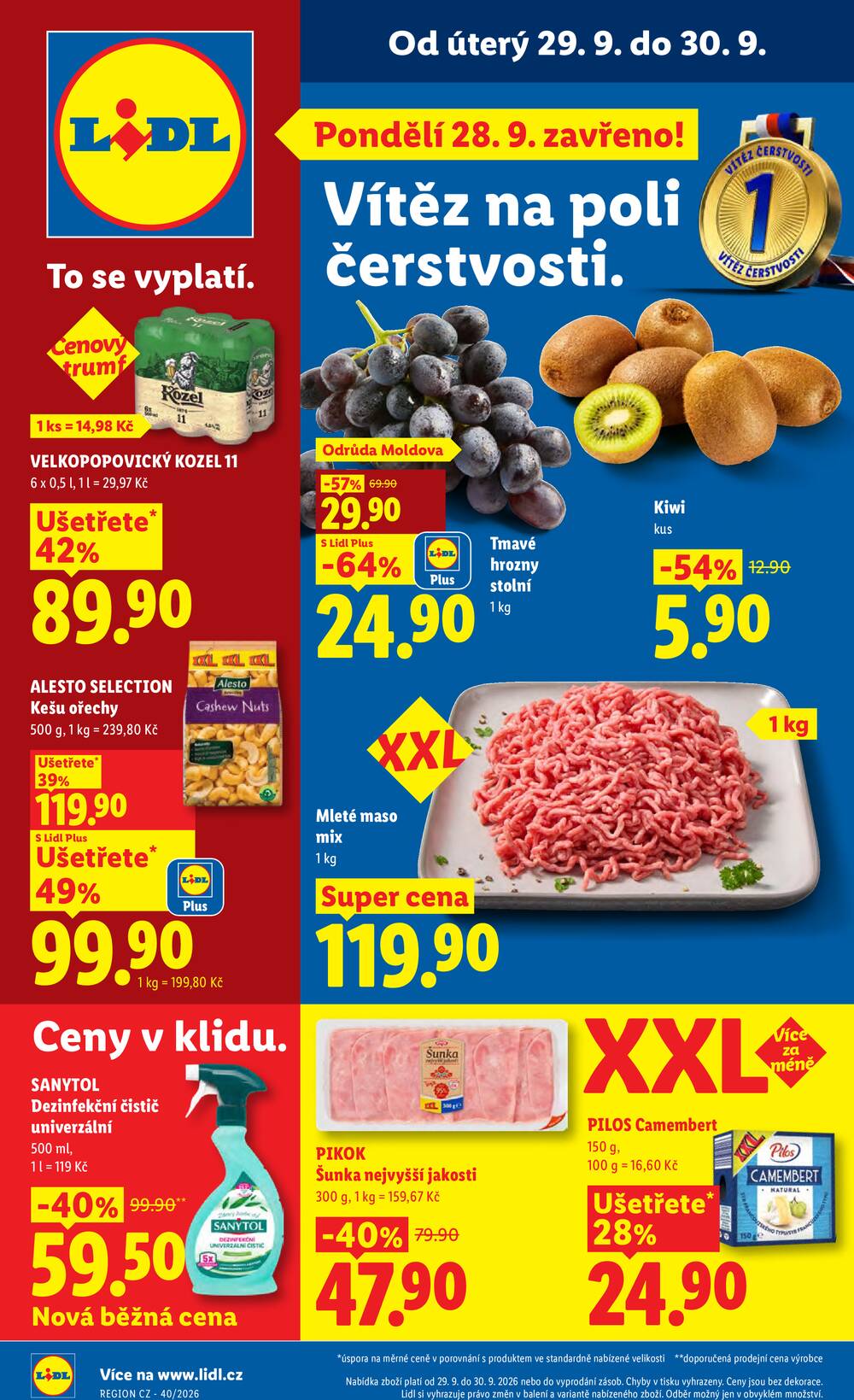 Leták Lidl - Lidl od 29.9. do 30.9.2026 - strana 1