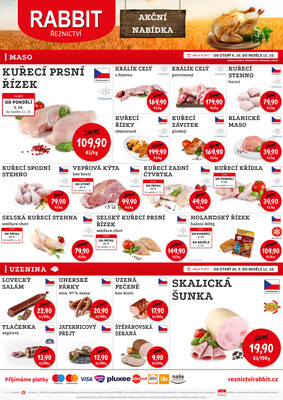 leták RABBIT řeznictví