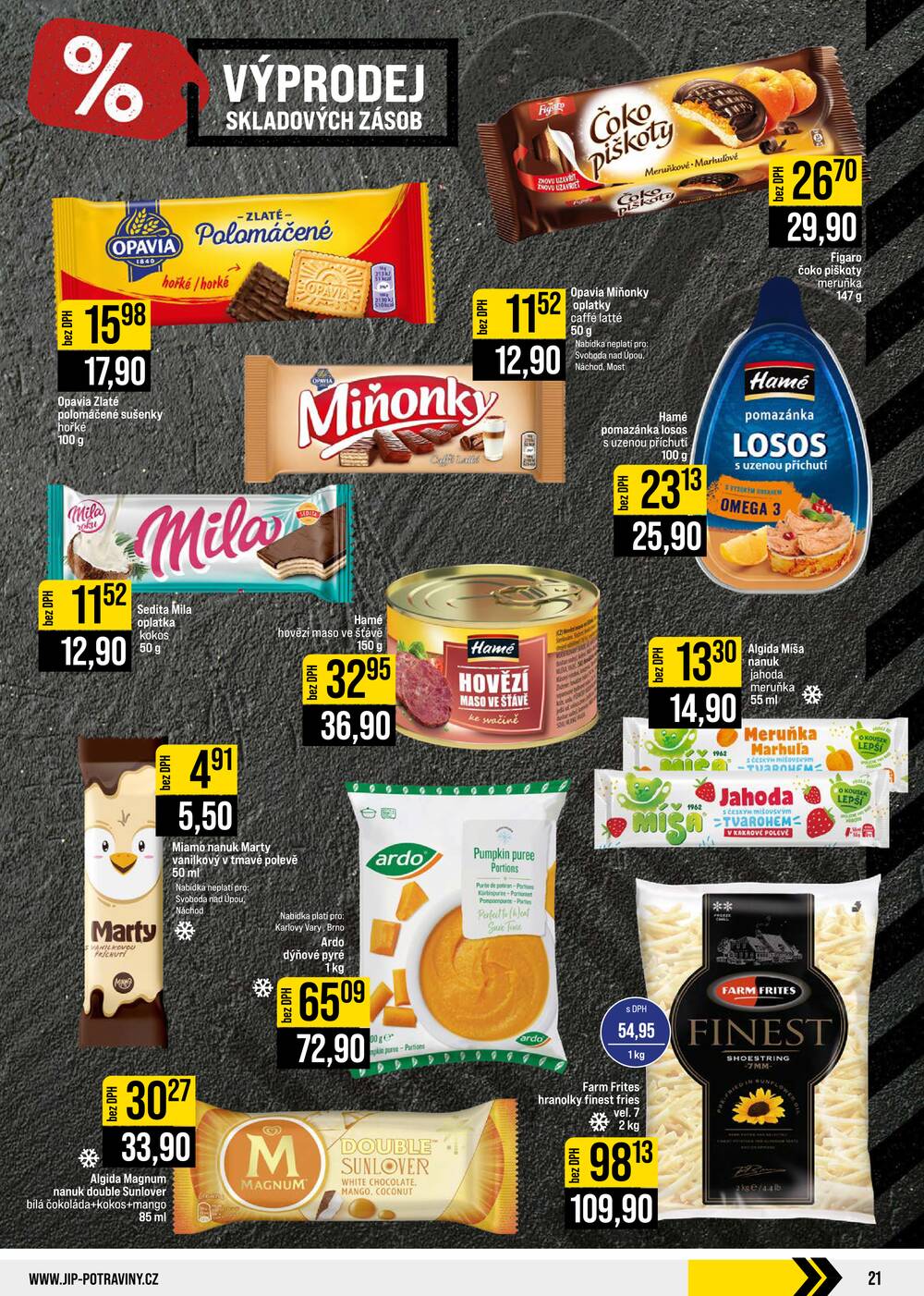 JIP Cash & Carry České Budějovice, Most, Náchod, Polička, Sušice a Svoboda nad Úpou od 30.9. do 6.10.2026