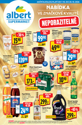 Leták Albert Supermarket katalog Brand od 7.10. do 20.10.2026