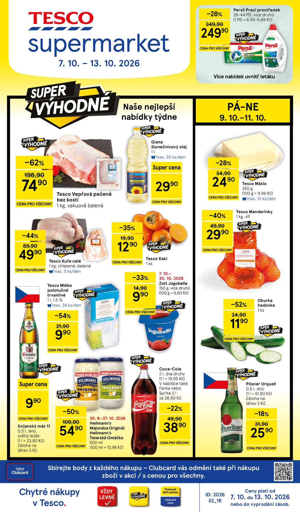 Leták Tesco - Tesco supermarkety od 7.10. do 13.10.2026 - strana 1