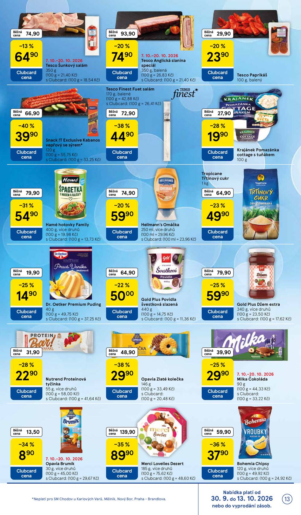 Leták Tesco - Tesco supermarkety od 7.10. do 13.10.2026 - strana 13 Leták Tesco - Tesco supermarkety od 7.10. do 13.10.2026 - strana 13