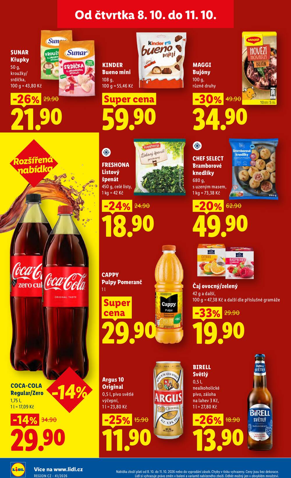 Lidl Čtvrtek od 8.10. do 11.10.2026