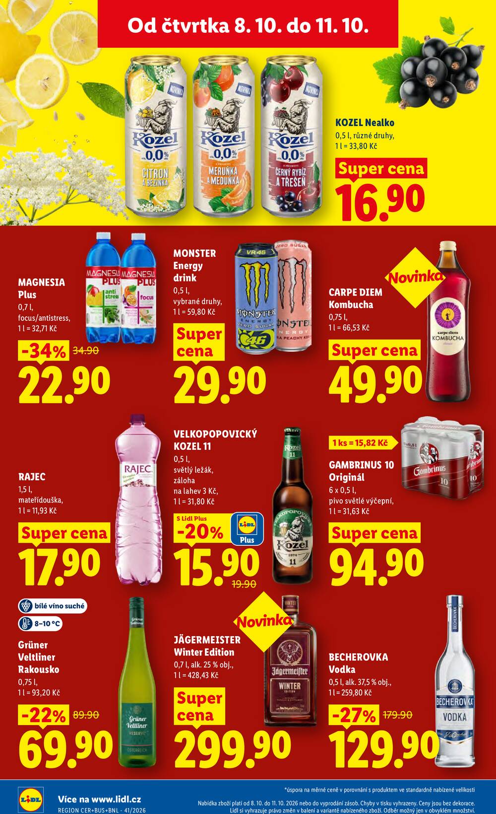 Lidl Čtvrtek od 8.10. do 11.10.2026