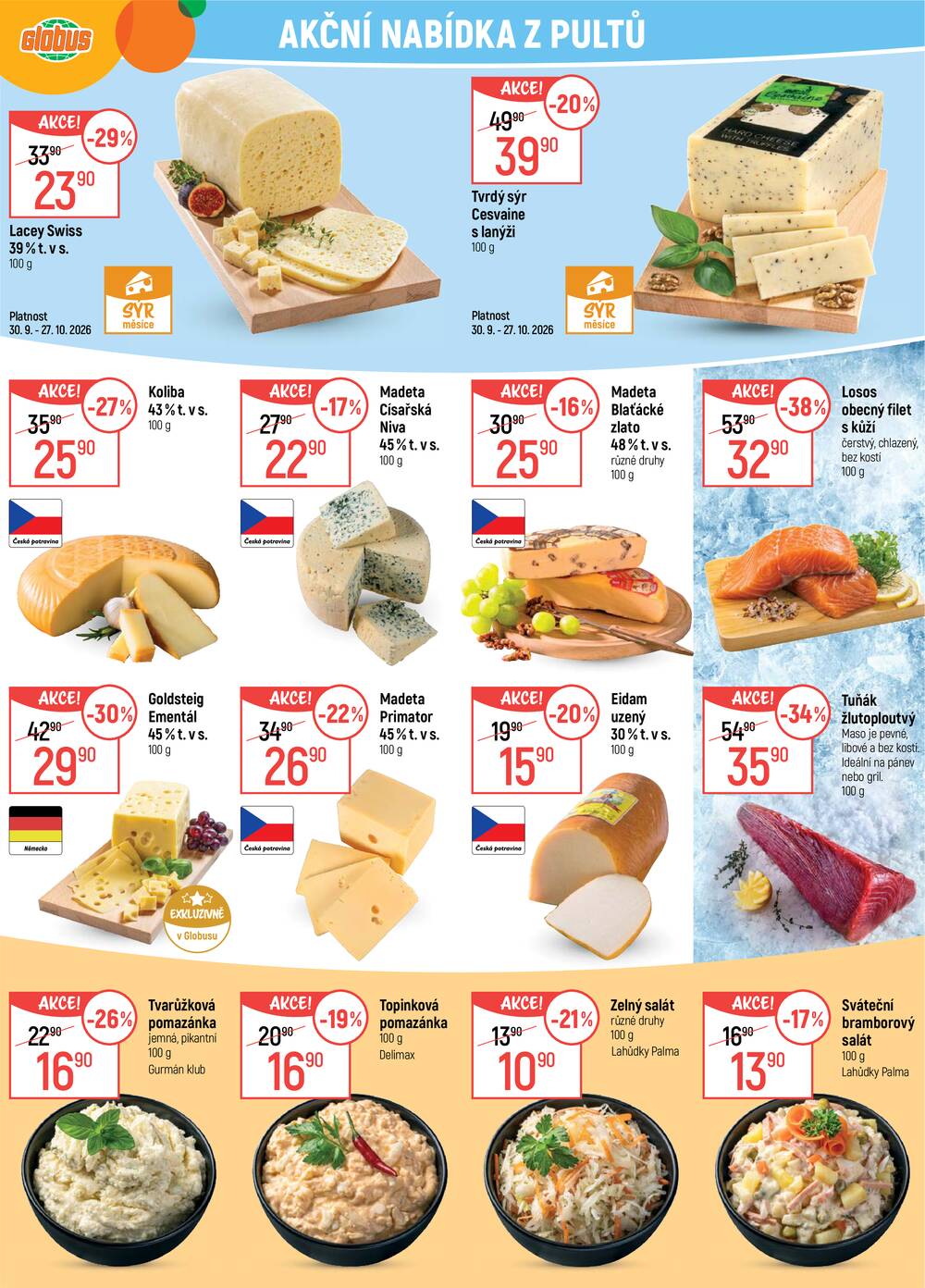 Akční leták Globus 7.10. - 13.10.2026 - Globus Chomutov
