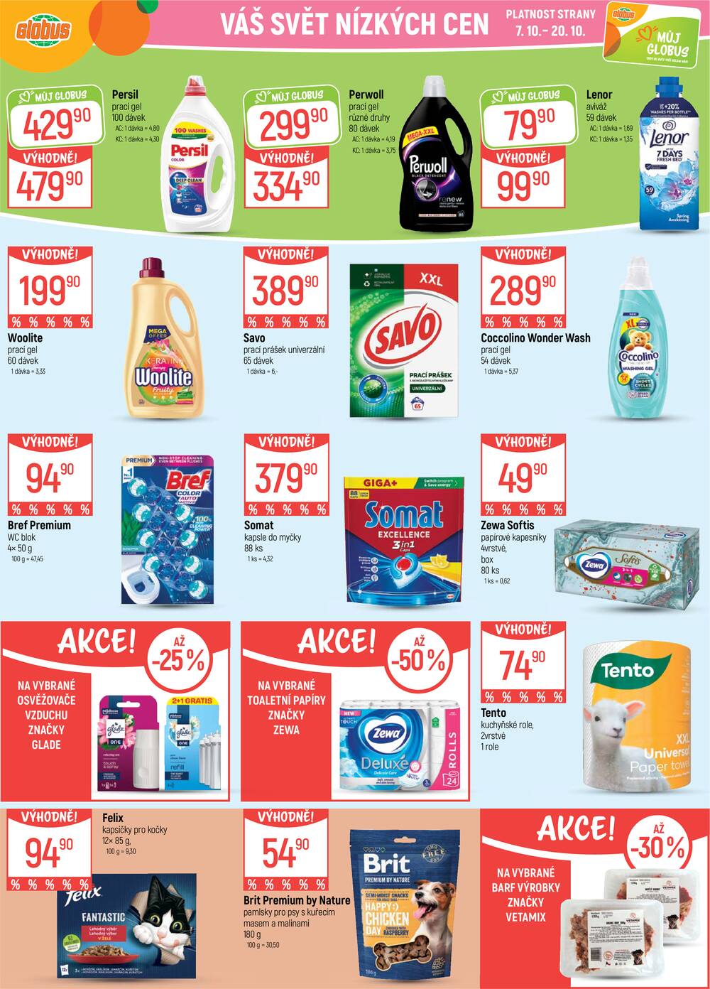 Akční leták Globus 7.10. - 13.10.2026 - Globus Pardubice